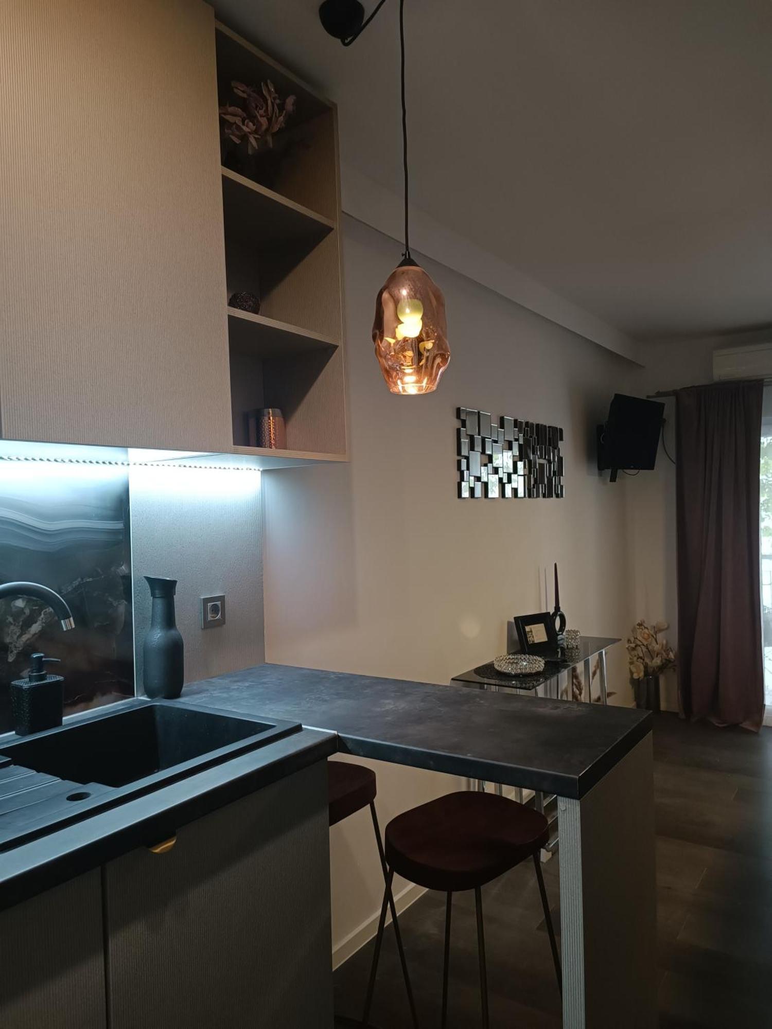 Studio Apartment Purple Sunset - 2+1 Baska Voda Ngoại thất bức ảnh